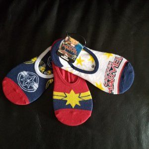 Captain Marvel Liner Socks - 3 pack